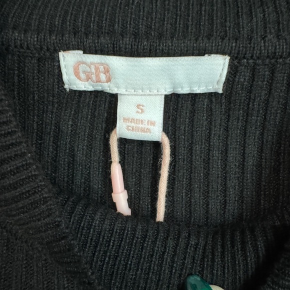 Gianni Bini Black Long Sleeve Dress Mock Neck with Bow Accents Size Small - Picture 5 of 8